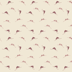 Japanese Pretty Butterfly Bow Motif Vector Seamless Pattern