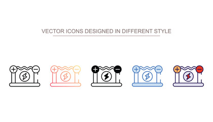 Electric Current icon design with white background stock illustration