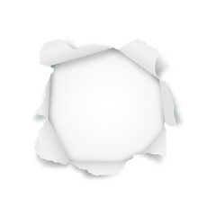 torn paper with hole