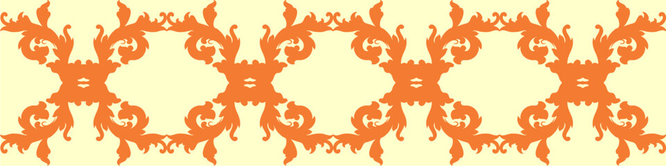 Elegant floral seamless pattern with intricate symmetrical designs. Perfect for wallpaper, fabric, textile, wrapping, background, or decorative use in digital and print projects.