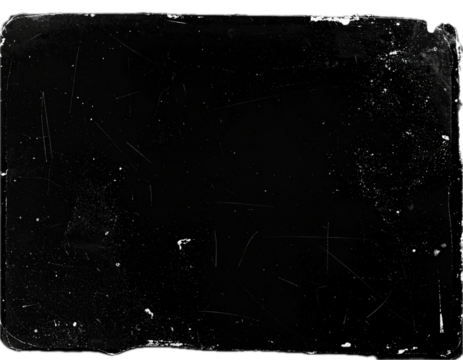 Black grunge weathered old vintage texture effect PNG transparent background isolated graphic resource cutout.
