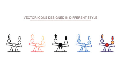 Fototapeta premium Seesaw icon design with white background stock illustration