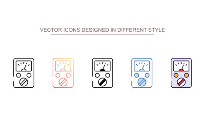 Voltmeter icon design with white background stock illustration