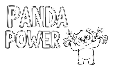panda power quote with strong panda lifting weights