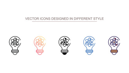 Physics icon design with white background stock illustration