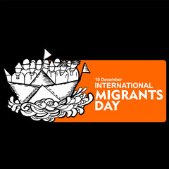 International Migrants Day, Poster Vector