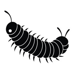 A cute cartoon insect vector illustration of a caterpillar and a bee, isolated on a white background