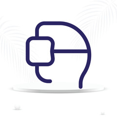 person side view icon, eye mask