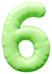 3D画像_風船_6_黄緑