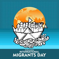 International Migrants Day, Poster Vector