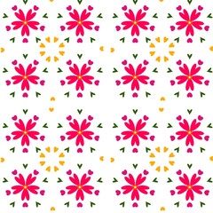 seamless floral pattern with heart shap 