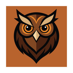 Wood Carved Owl Head