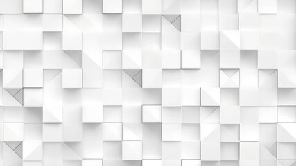Abstract white geometric background with 3D cubes and rectangles arranged in a pattern. Clean and modern design suitable for various applications. - Powered by Adobe