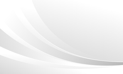Elegant modern white and gray curved background. Minimalist abstract flow lines for modern business wallpaper, presentation, banner, cover, template design, website, and more
