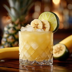 a photo of the cocktail Banana and pineapple