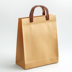 brown food bag, white background