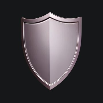 Metallic shield security emblem animation isolated asset, transparent 4K video, alpha channel, ProRes 4444