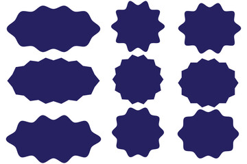 Starburst sale price stickers and labels. Set of price stickers, sale or discount stickers, and sunburst badge icon .  Sun ray frames, quality signs, sale icon .  