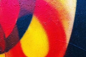 Vivid abstract spray paint texture in red, yellow, black. Urban 90s, graffiti style, vibrant color...
