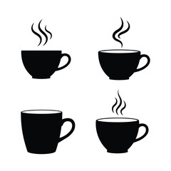 Obraz premium Coffee cup icon vector isolated on white background. Coffee cup vector icon.