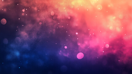 This picture shows a colorful bokeh background with gradient colors transitioning from blue to orange-red, creating a dreamy and romantic atmosphere.