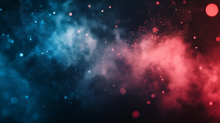 This picture shows a dynamic abstract background with red and blue smoke interwoven, creating a strong visual impact.