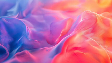 This picture shows an abstract color flow, with red and blue interwoven to form a dynamic and vibrant artistic effect.