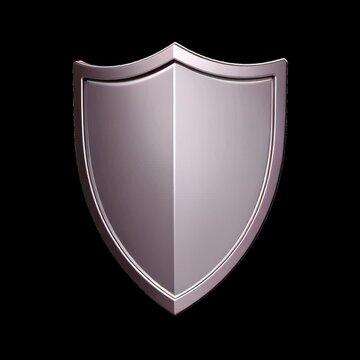 Metallic shield security emblem animation isolated asset, transparent 4K video, alpha channel, ProRes 4444