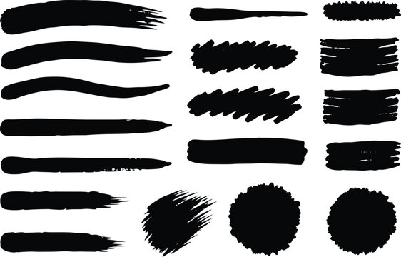 Adobe Illustrator Artwork, Paint brush strokes, Vector artistic paint ink broush stoake,line,texture,background for text.

