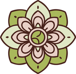 Soothing spa center mandala logo design
