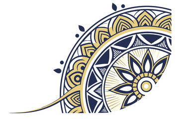 Luxurious mandala logo with arabic motifs