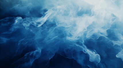 This picture shows a deep blue smoke slowly flowing in the air, creating a mysterious and peaceful atmosphere.