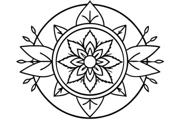 Eco friendly mandala logo with natural elements