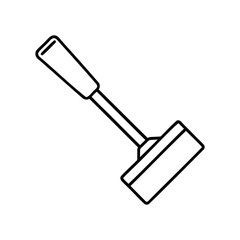 Simple vector illustration of a construction tool a rubber squeegee for cleaning or application