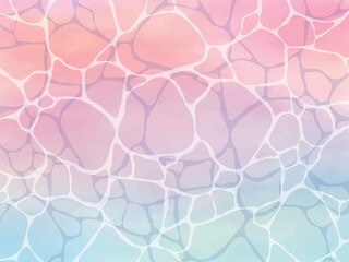 夕日時の水面のイラスト