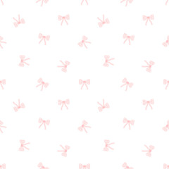 seamless pattern with pink bow