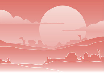 sunset in the mountains