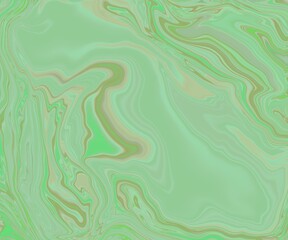 Abstract Green and Beige Liquid Marble Texture Background