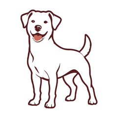 Fototapeta premium Vector of a Happy Dog Standing 