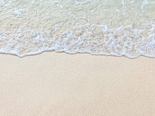 03062531 Beach sand Ao Noi Sea view Prachuap Khiri Khan Shoreline view: Clear water and white sand with gentle waves.