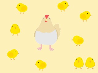 ニワトリの背景　C-3