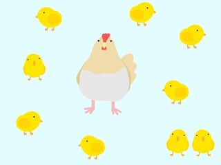 ニワトリの背景　C-2