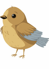 Adorable Baby Bird Illustration Cute Vector Graphic of a Small Bird