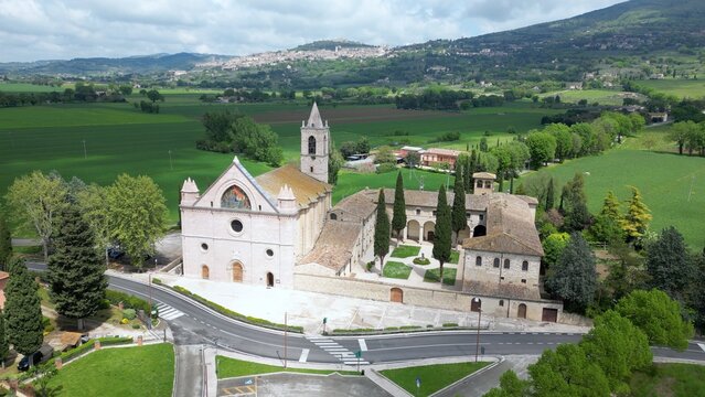 Europe, Italy ,  Perugia  06,06,2025 Sanctuary of the Sacred Hovel , Santuario del Sacro Tugurio di Rivotorto close to Assisi Umbria - Spiritual path religion the Way of St. Francis pilgrimage 
