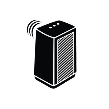 black speaker emitting sound waves clip art preview