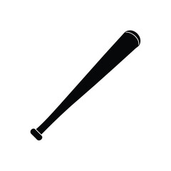 Baseball Bat Sleek Vector Silhouette