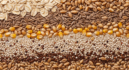 arrière-plan de grains et céréales