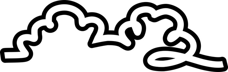 Cloud bold line. Element design