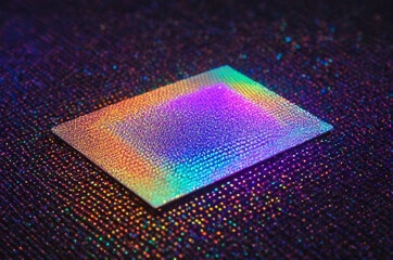 Colorful Rainbow Holographic Texture Display. Generative AI.