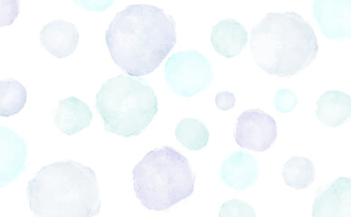 水彩風水玉　シャボン玉のベクターイラスト